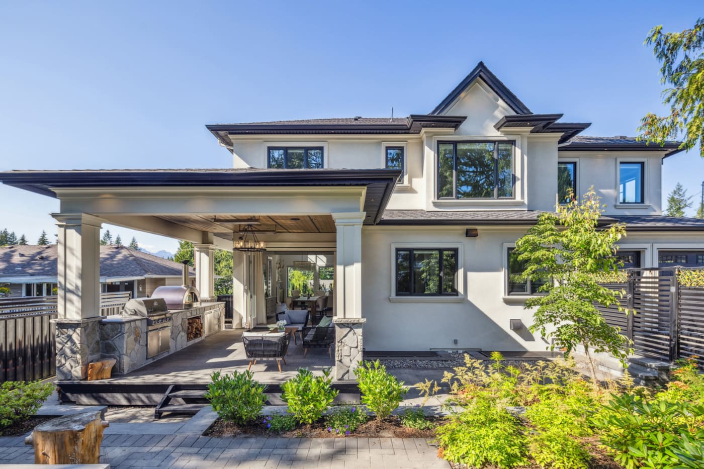 Rear exterior with covered patio